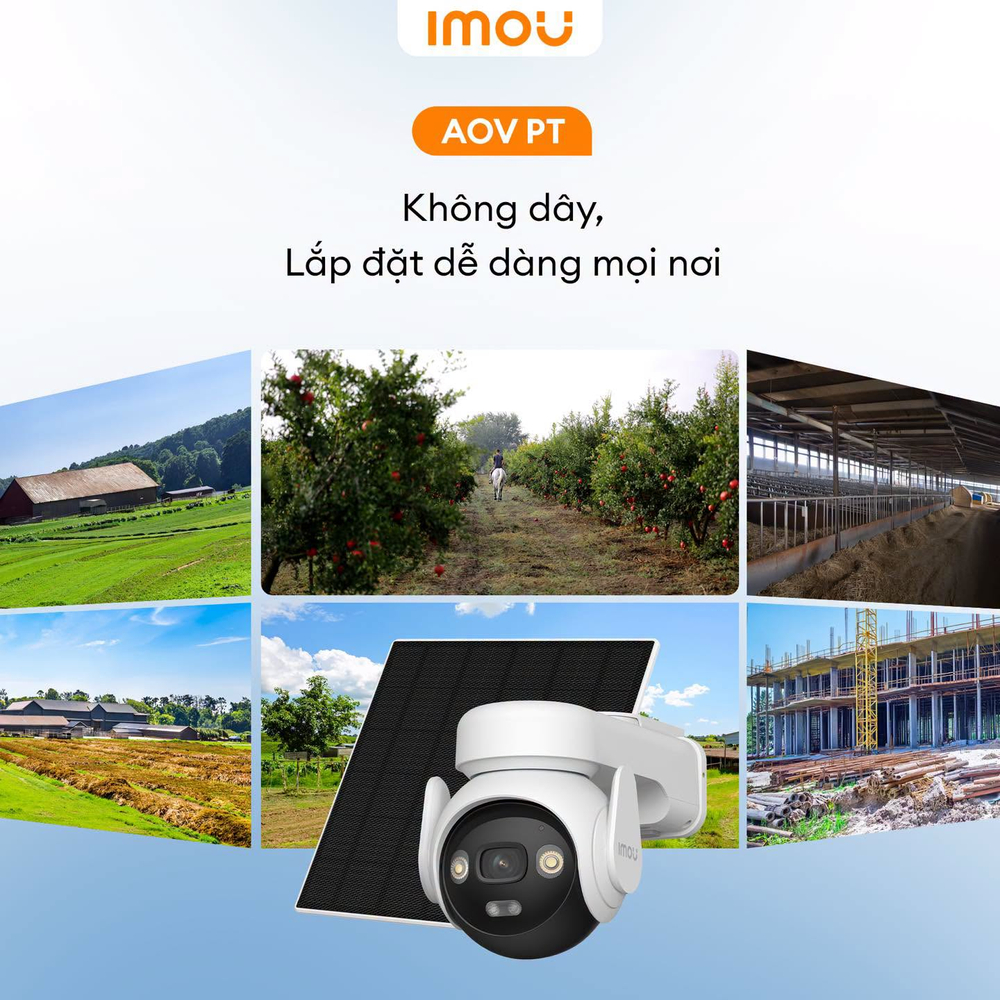 IMOU kết hợp kết nối 4G, AOV, AI v&agrave; nguồn điện linh hoạt để đ&aacute;p ứng đa dạng nhu cầu gi&aacute;m s&aacute;t